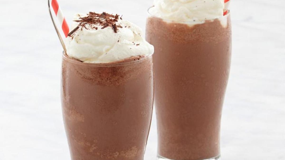 Frozen hot chocolate is a festive party drink.