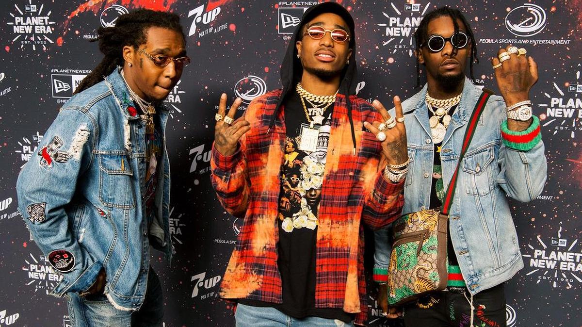 Migos at New Era’s Super Bowl party ‘Planet New Era’ on Friday, Feb. 3, in Houston.