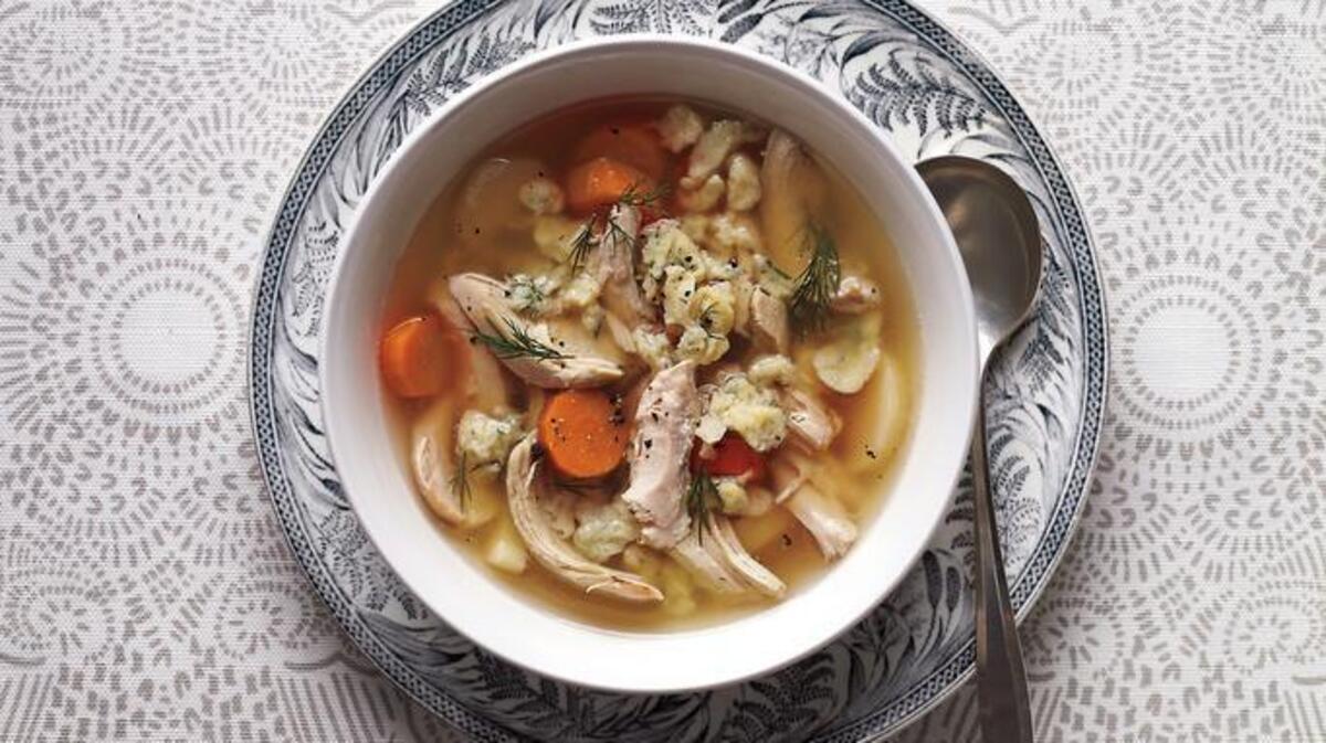 Chicken Soup with Dill Spaetzle: Your family will love this one-pot meal with chicken, veggies and more.