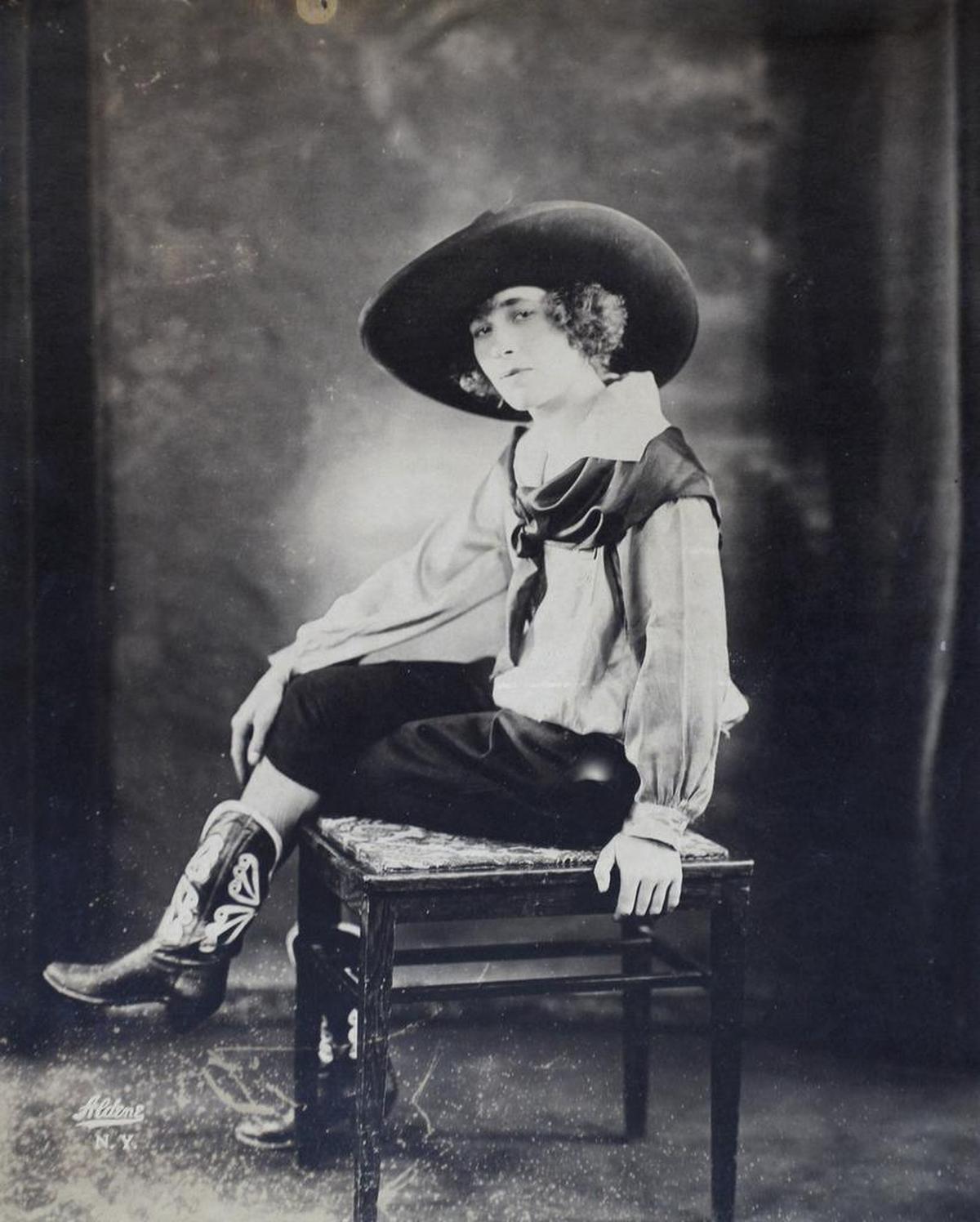 Trick rider “Tad” Lucas in 1923 or ’24. The family photo is a favorite of her daughter, Mitzi Lucas Riley, who also was a trick rider and joined her mother as an honoree in the National Cowgirl Hall of Fame in Fort Worth.