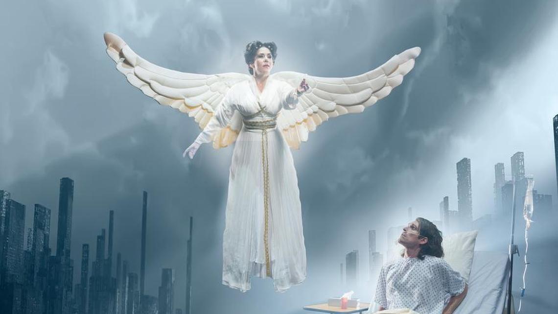 Emily Scott Banks and Garret Storms in ‘Angels in America’