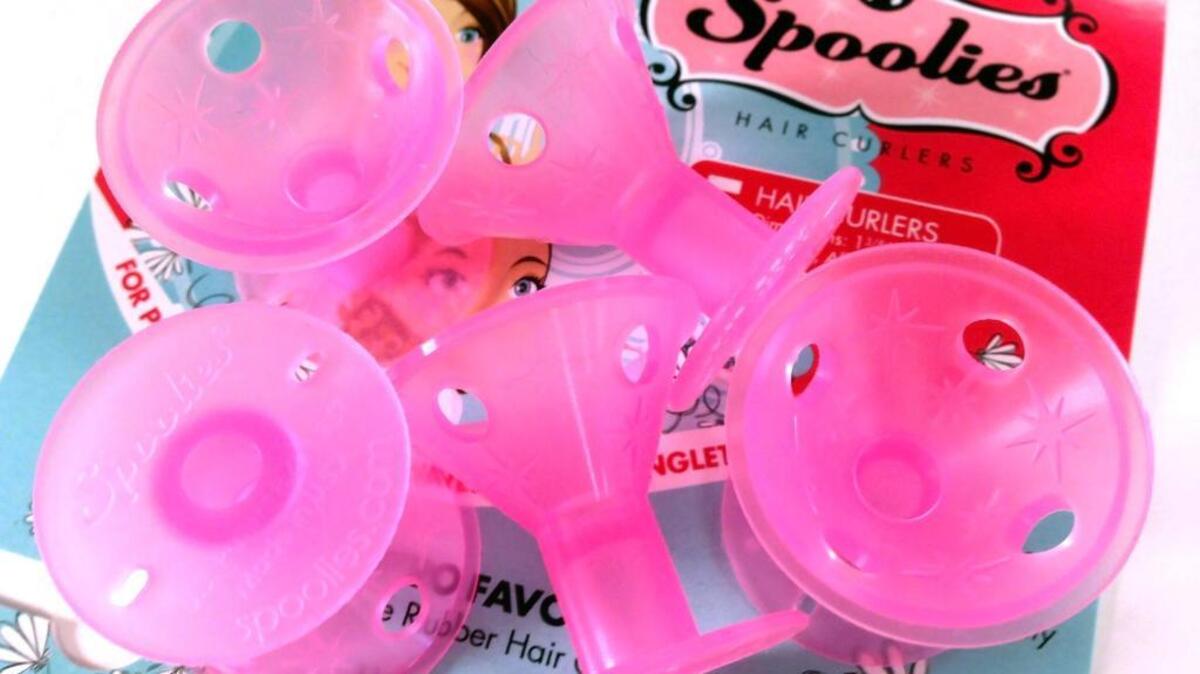 Spoolies hair curlers are $5.88 for five at Wal-Mart.