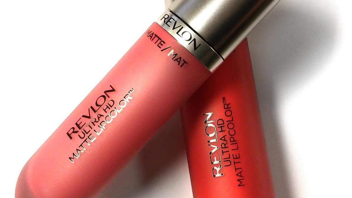Revlon’s Ultra HD Matte Lipcolor in Devotion, left, and Love