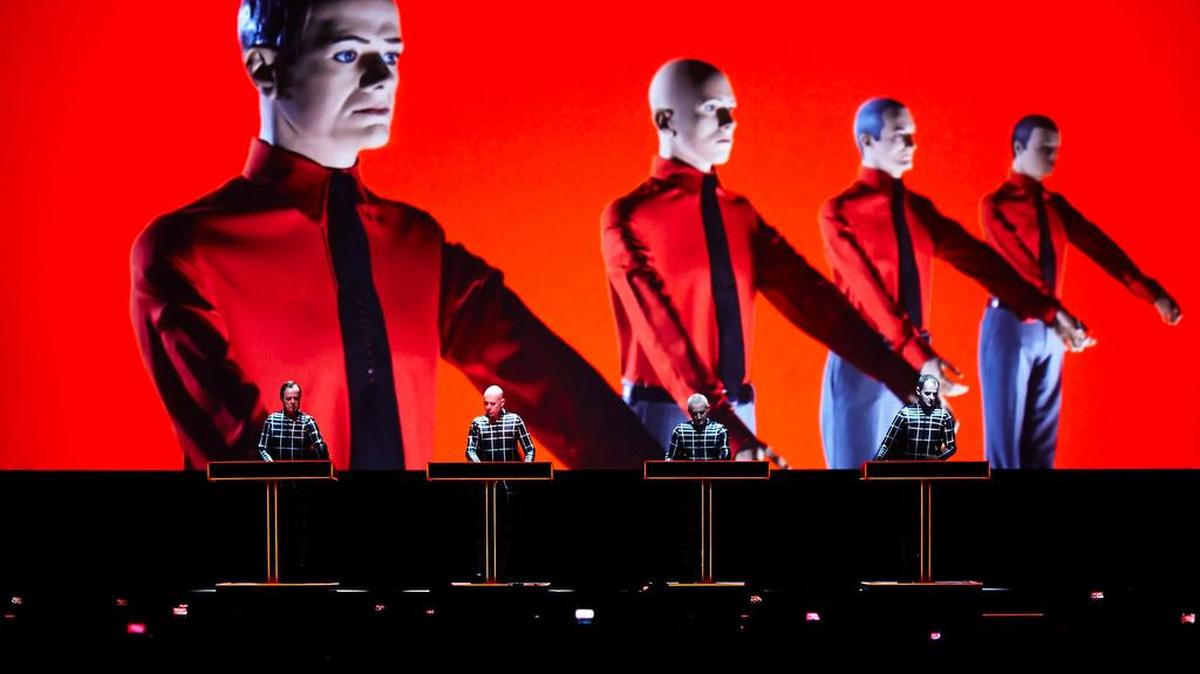 Kraftwerk on stage in Dusseldorf in 2013