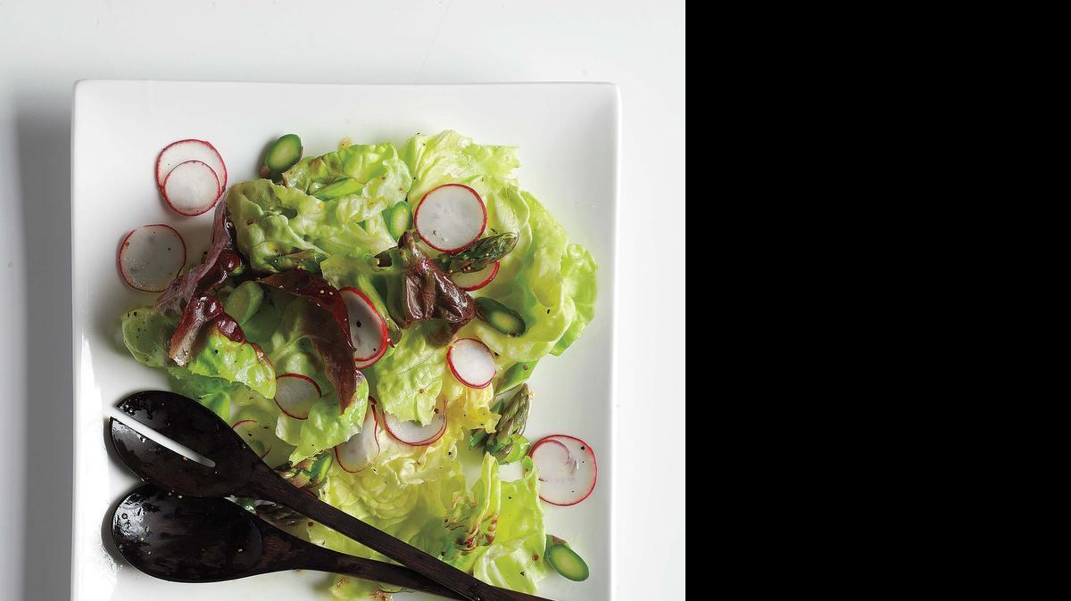 This bibb salad is good served with seared steak, steamed fish and shellfish.