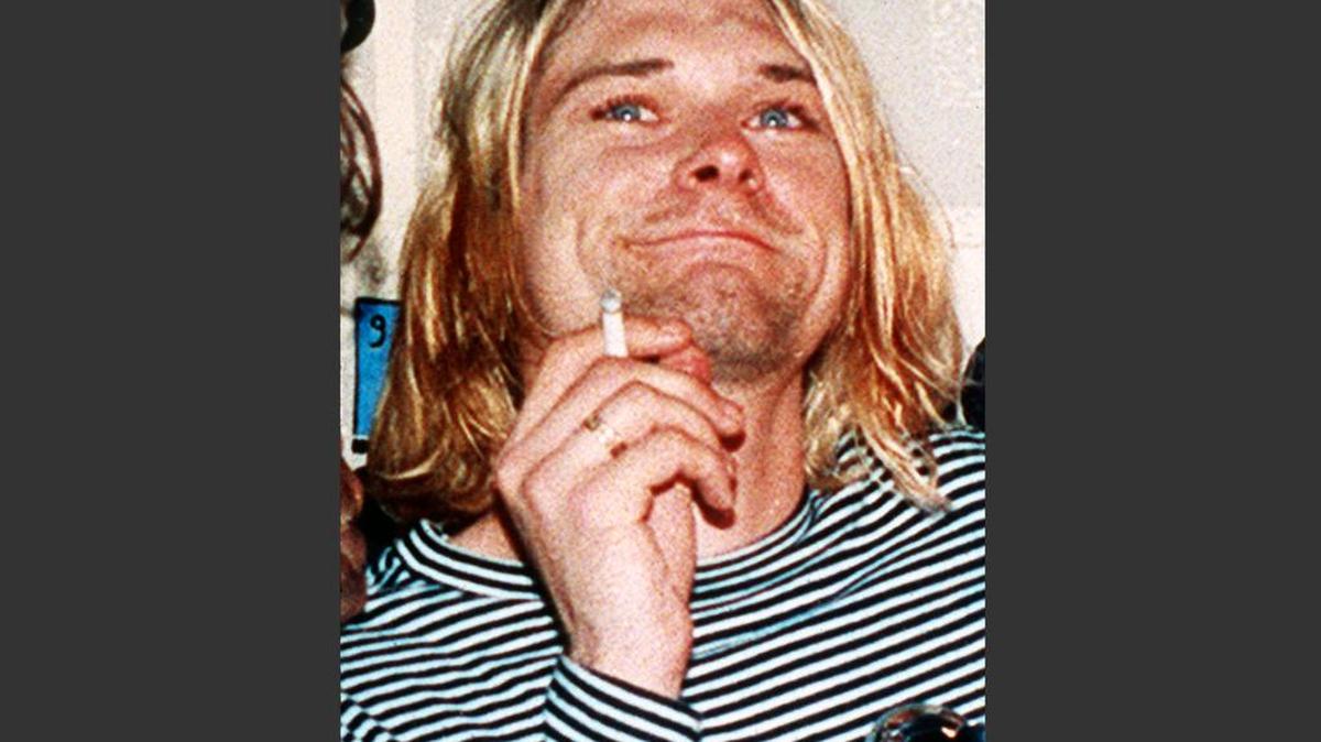 Kurt Cobain, lead singer of Nirvana, is shown in a 1993 file photo.