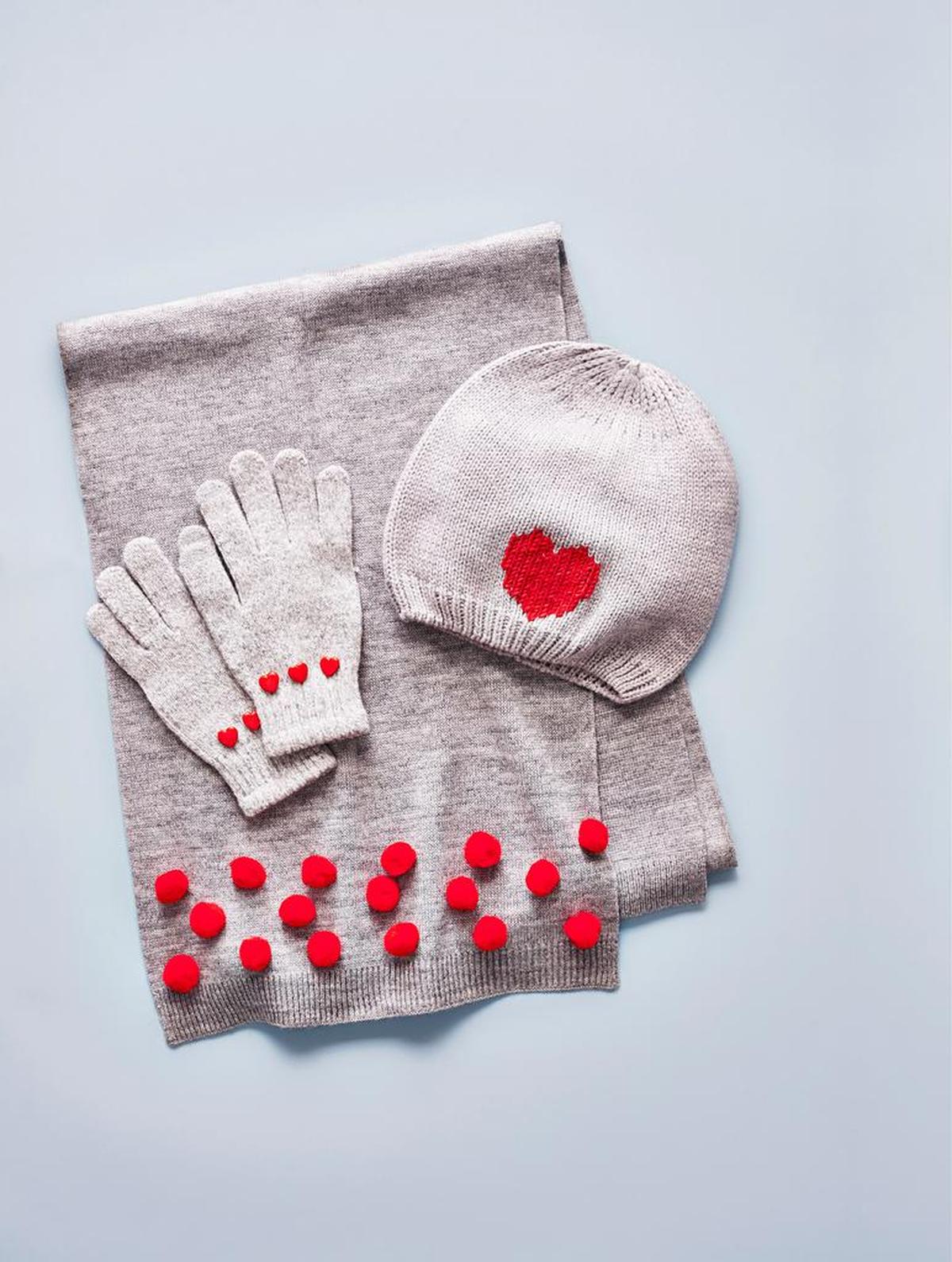 Brighten up your child’s days by adding cheerful accents to winter gear.