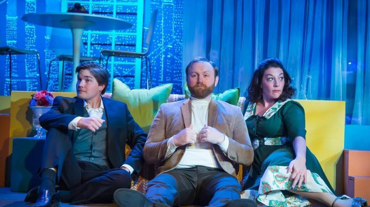 
Aaron C. White, John Wenzel, Noelle Mason in ‘Company’ at Onstage in Bedford
