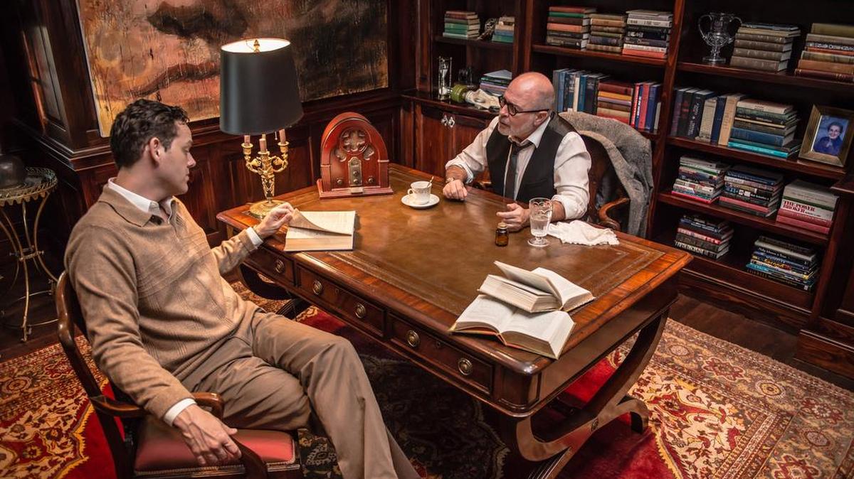 John-Michael Marrs as C.S. Lewis and Michael Corrolla as Sigmund Freud