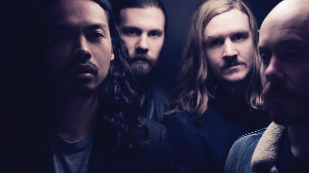 Dougy Mandagi, Toby Dundas, Jonathon Aherne, and Joseph Greer are the Temper Trap