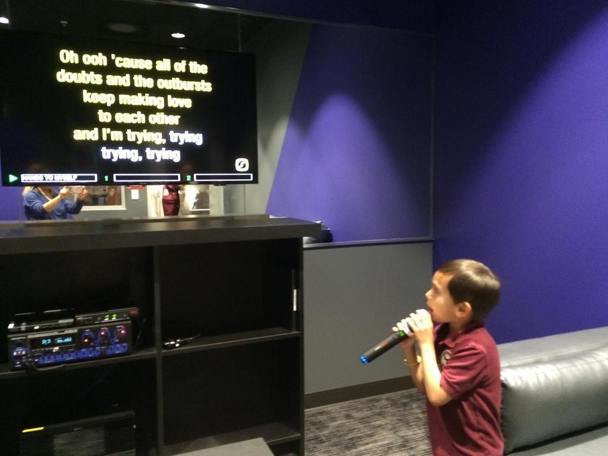 Round 1 offers private karaoke rooms where you can sing out loud without the crowds.