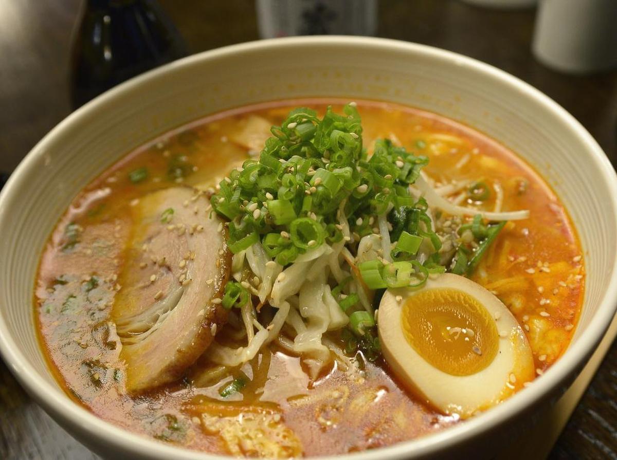 The miso ramen at Hanabi Ramen & Izakaya in Fort Worth.