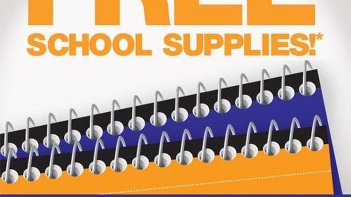 MetroPCS is giving away school supplies at participating Dallas-Fort Worth locations through August 21.