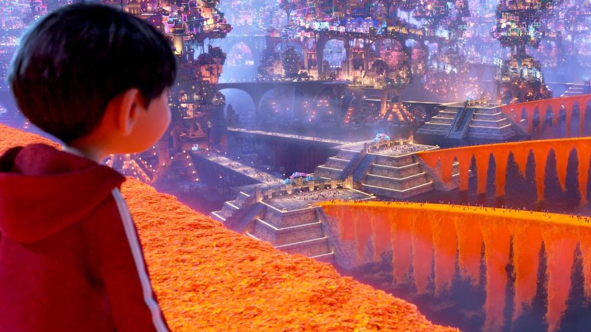 In “Coco,” Miguel finds himself in the Land of the Dead, featuring bridges of marigold petals.