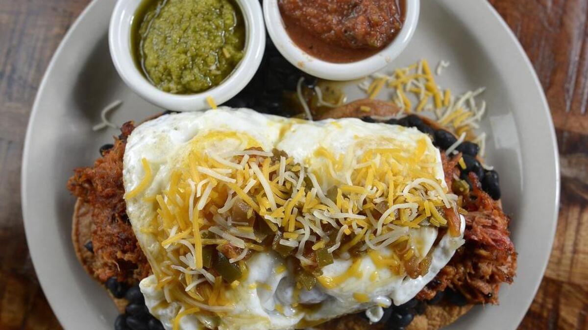 Huevos rancheros at Seven Mile Cafe.