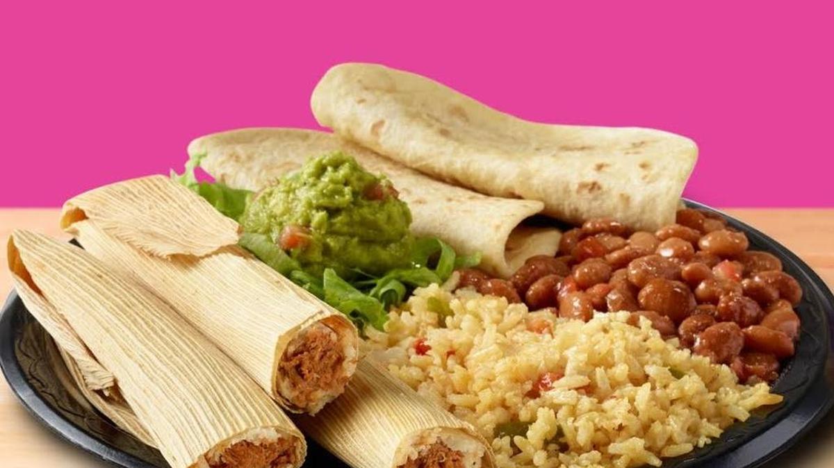 The Taco Cabana tamale platter is a seasonal special.