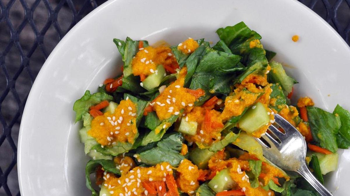 Japanese carrot ginger salad is easy, exotic, impressive –and the vinaigrette’s a keeper, great for roasted summer veggies