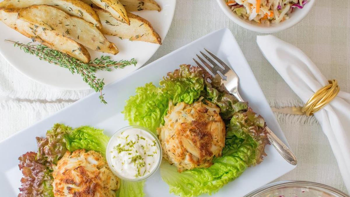 Making restaurant-quality crab cakes at home is simple, and they’re a great idea for a spring dinner on the patio