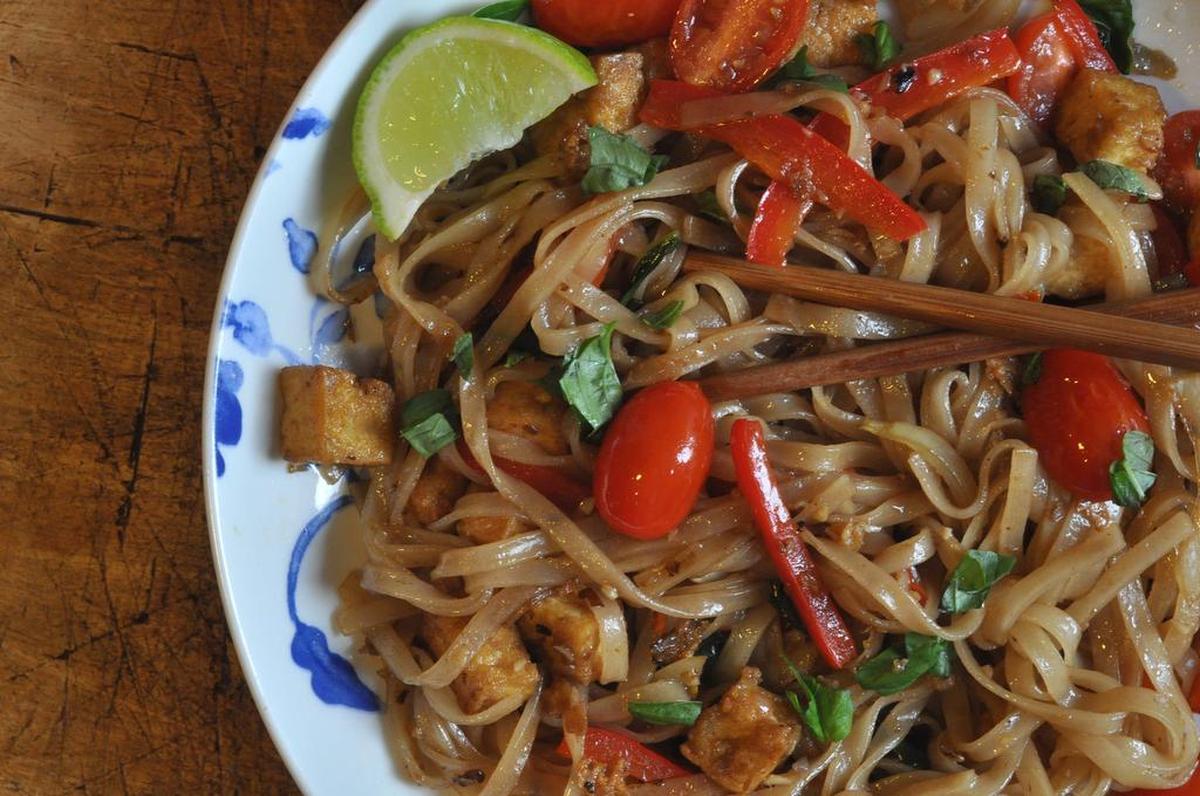 You can make the classic Thai noodle dish, Pad Kee Mao as spicy as you like, but consider yourself warned – Thai chiles are small but they pack a lot of heat.