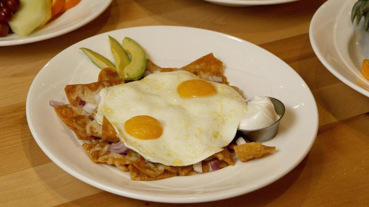 The chilaquiles verde at Yolk in Fort Worth