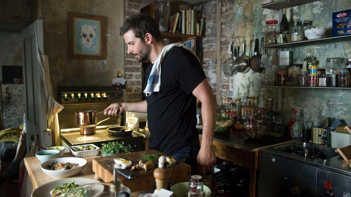 Bradley Cooper plays talented but temperamental chef Adam Jones in Burnt.