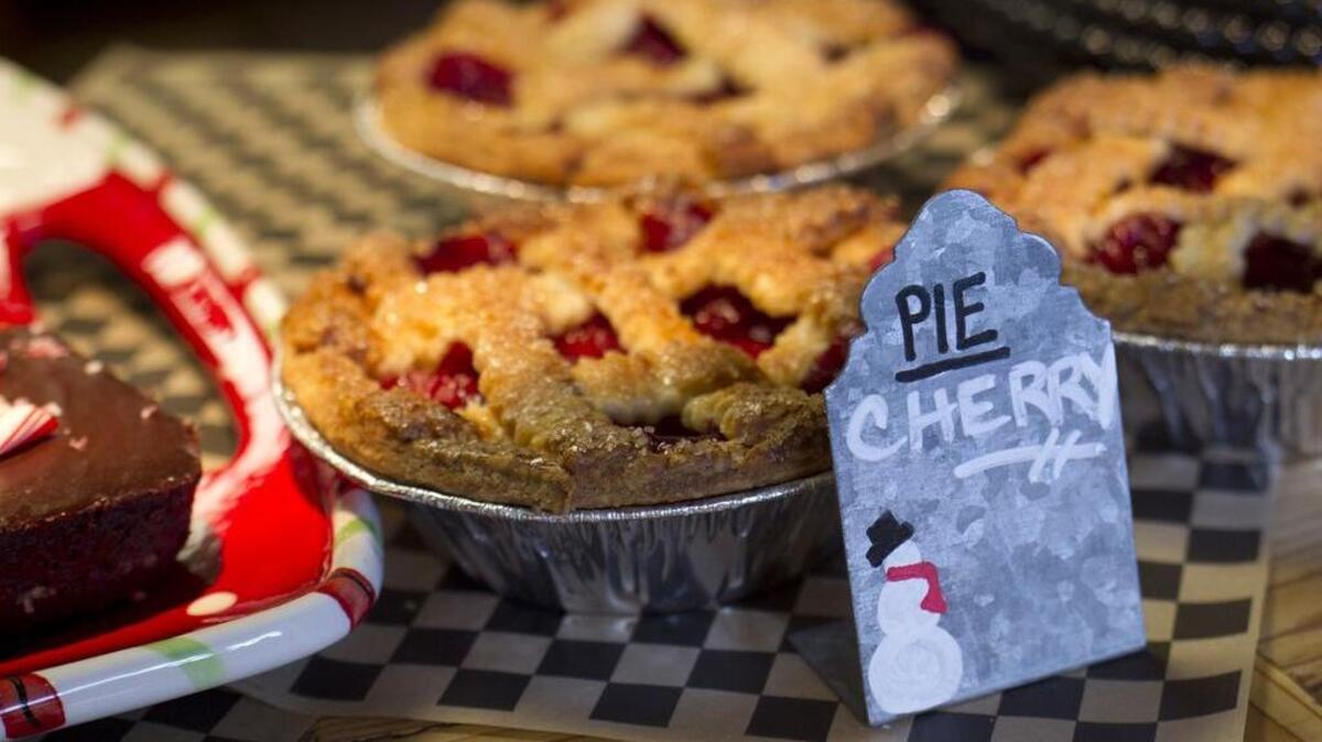 Cherry pie at Black Rooster Bakery.
