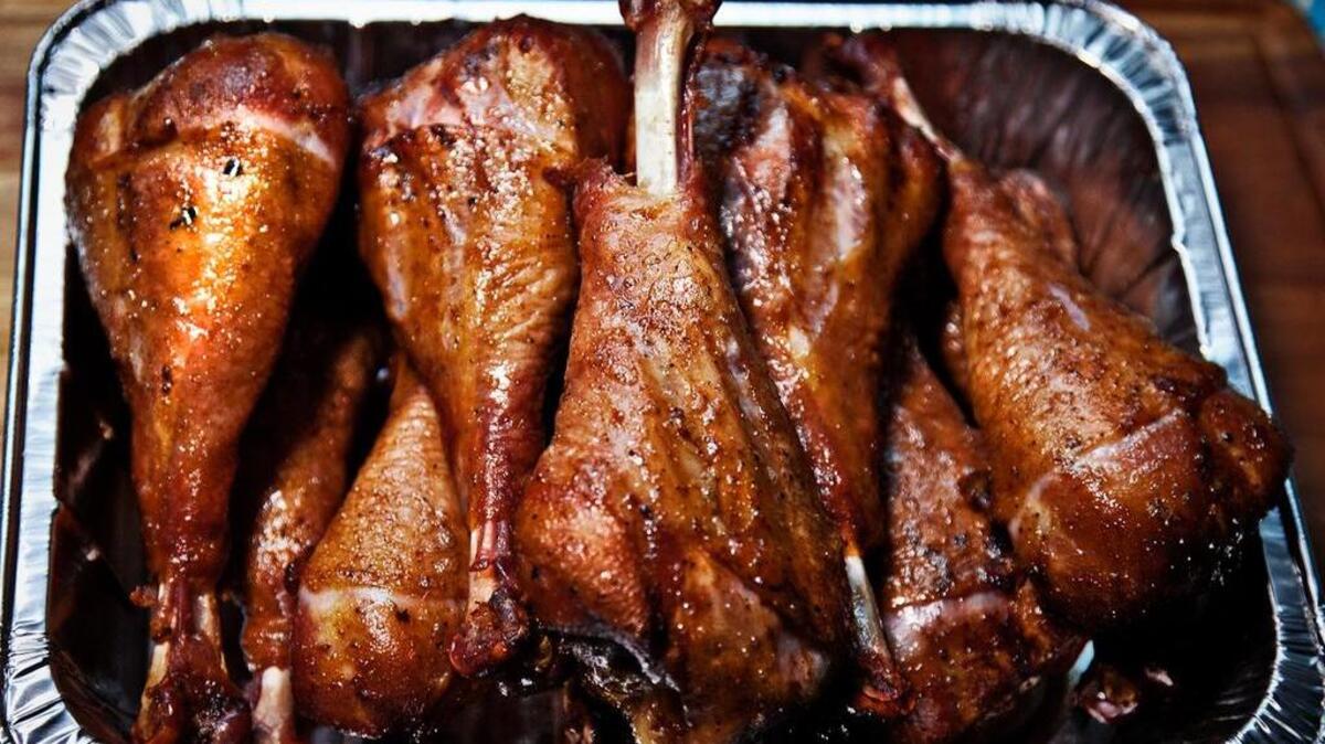 Home smoked turkey legs, just as good as anything from a festival! Check out this slideshow for step-by-step pictures.