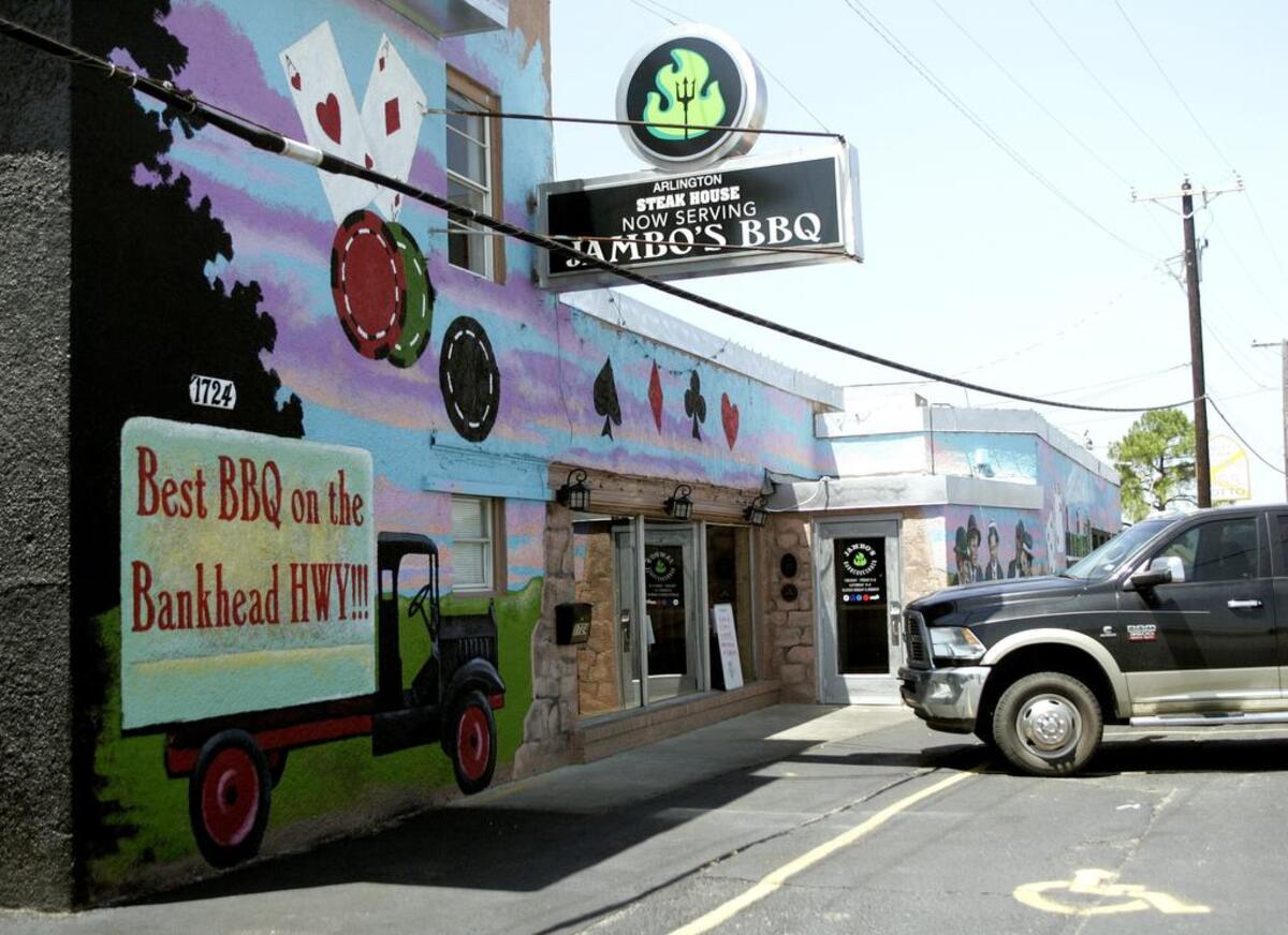 Jambo’s BBQ’s second Arlington location is in the former Arlington Steak House building