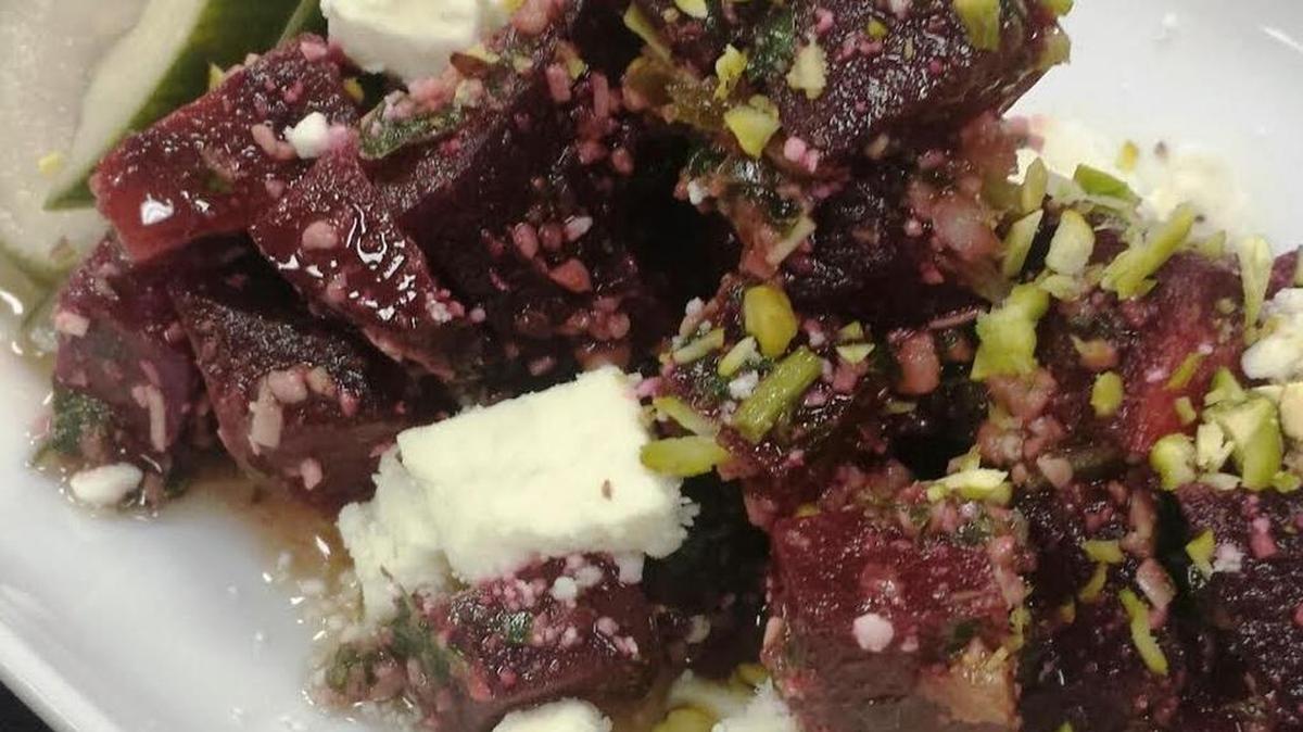 
The Omni Fort Worth’s beet salad has feta mousse and and a Hatch green-chile pesto
