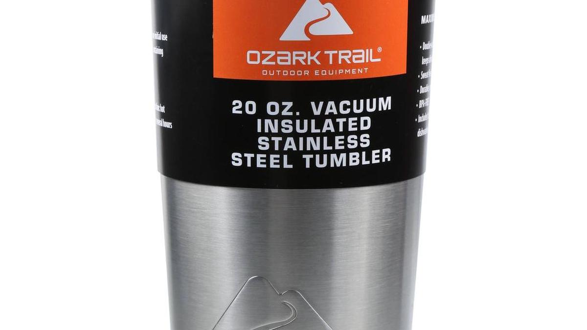 20 oz. Ozark Trail Insulated Stainless Steel Tumbler, $7.74, Walmart.