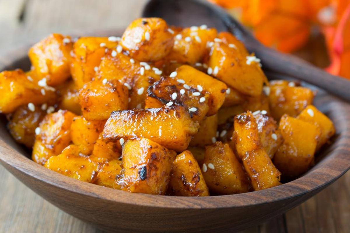 Red kuri squash with miso