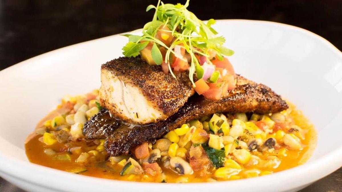 Blackened redfish on a jalapeño succotash will be coming back soon at Fixture Kitchen.