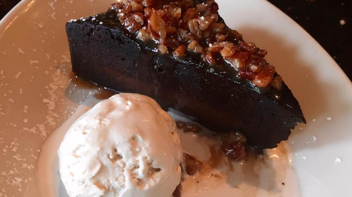 Chocolate bread pudding by pastry chef Laurel Wimberg at Bird Café.