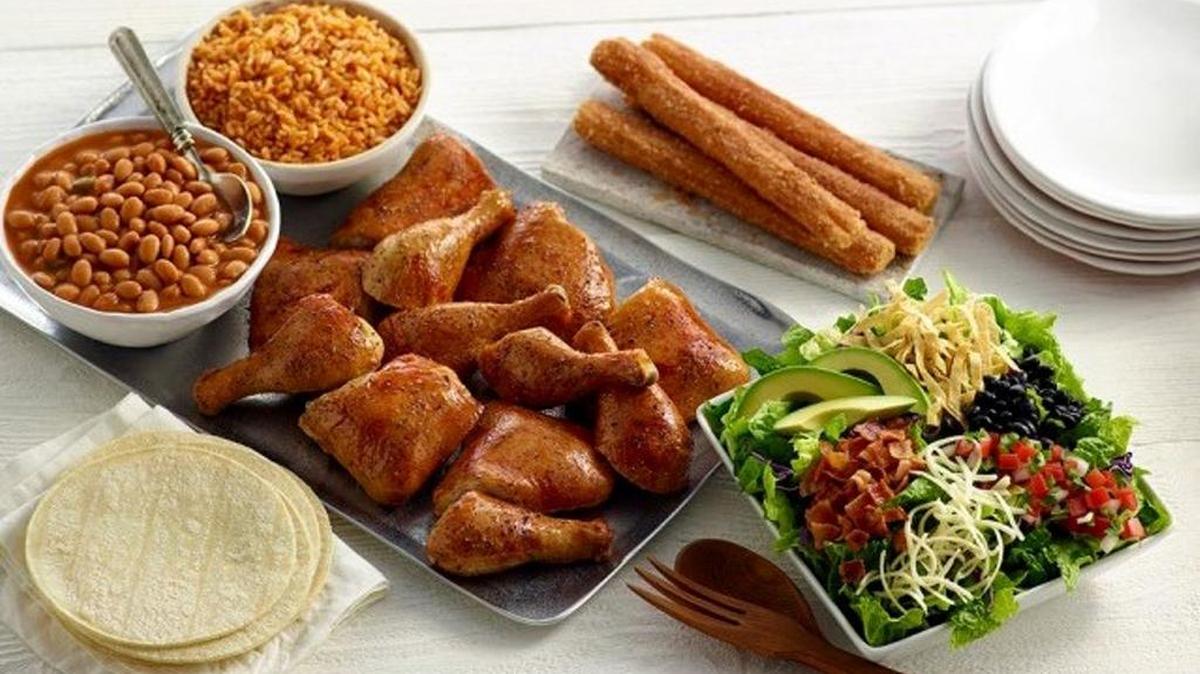 A three-course family meal with Mexican Cobb salad at El Pollo Loco.
