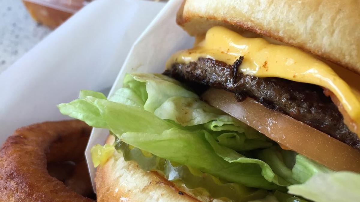 A bacon cheeseburger from Bennett's Grocery & Deli in Burleson