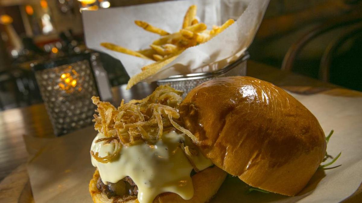 The Frenchie burger at Main Street Bistro and Bakery in Grapevine