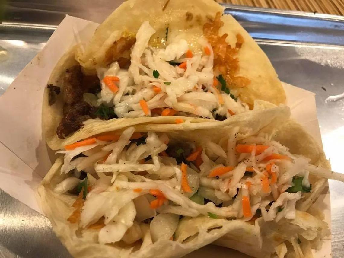 Al pastor and tripa tacos from Salsa Limon “Centro” in downtown Fort Worth