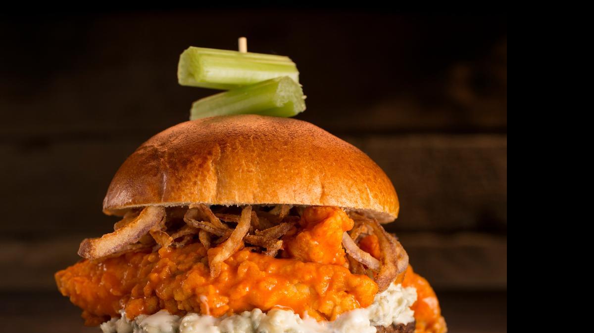 
The Buffalo wing burger at Dave & Busters
