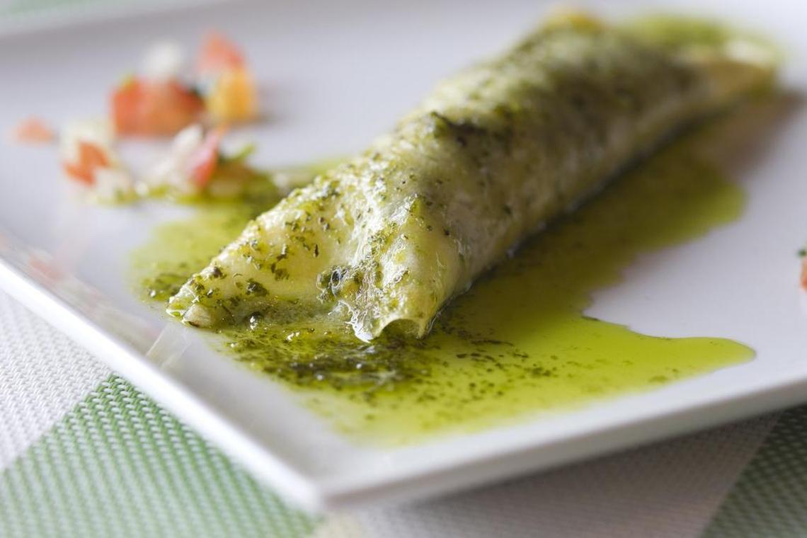 The French influence shows up in the snail crepe starter.