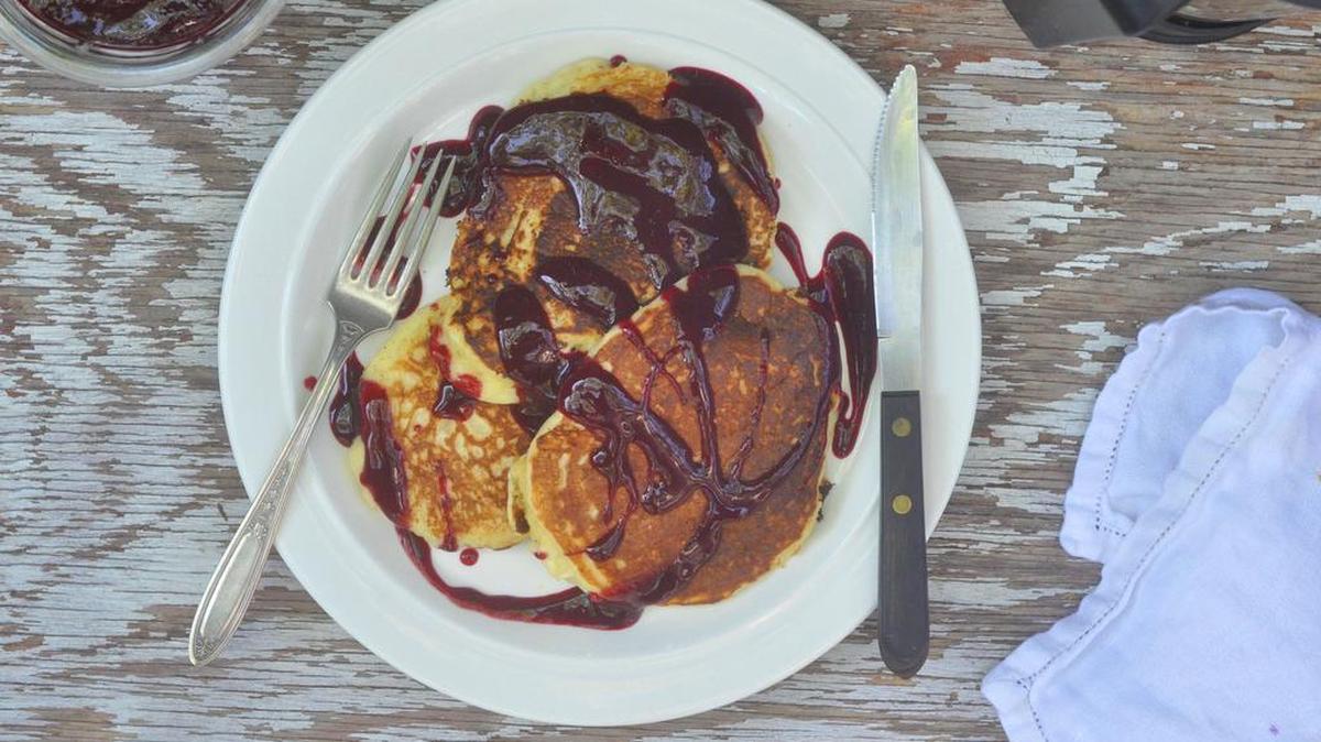 Up your pancake game with lemon ricotta pancakes with blackberry-ginger coulis — you don’t have to tell your mom how easy these are to make.