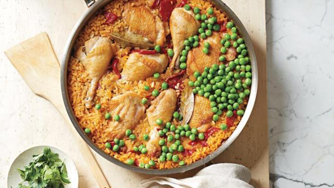 Homey chicken and rice makes zesty one-skillet wonder