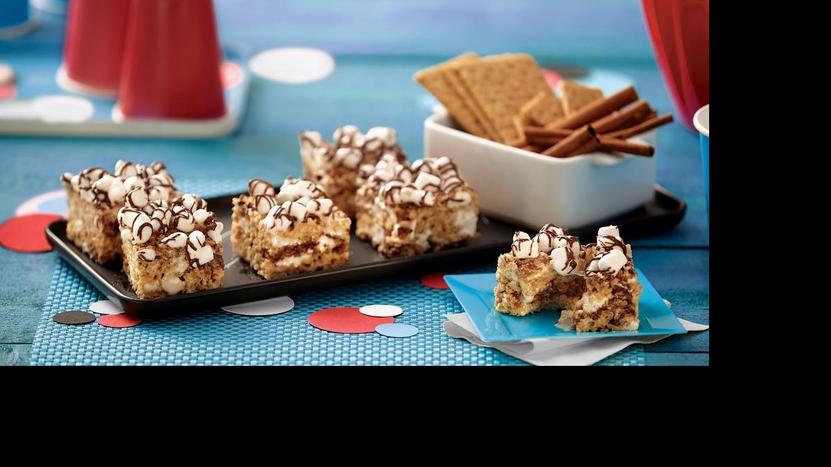 These crunchy cereal bars pack the flavor of traditional s’mores — no campfire needed.