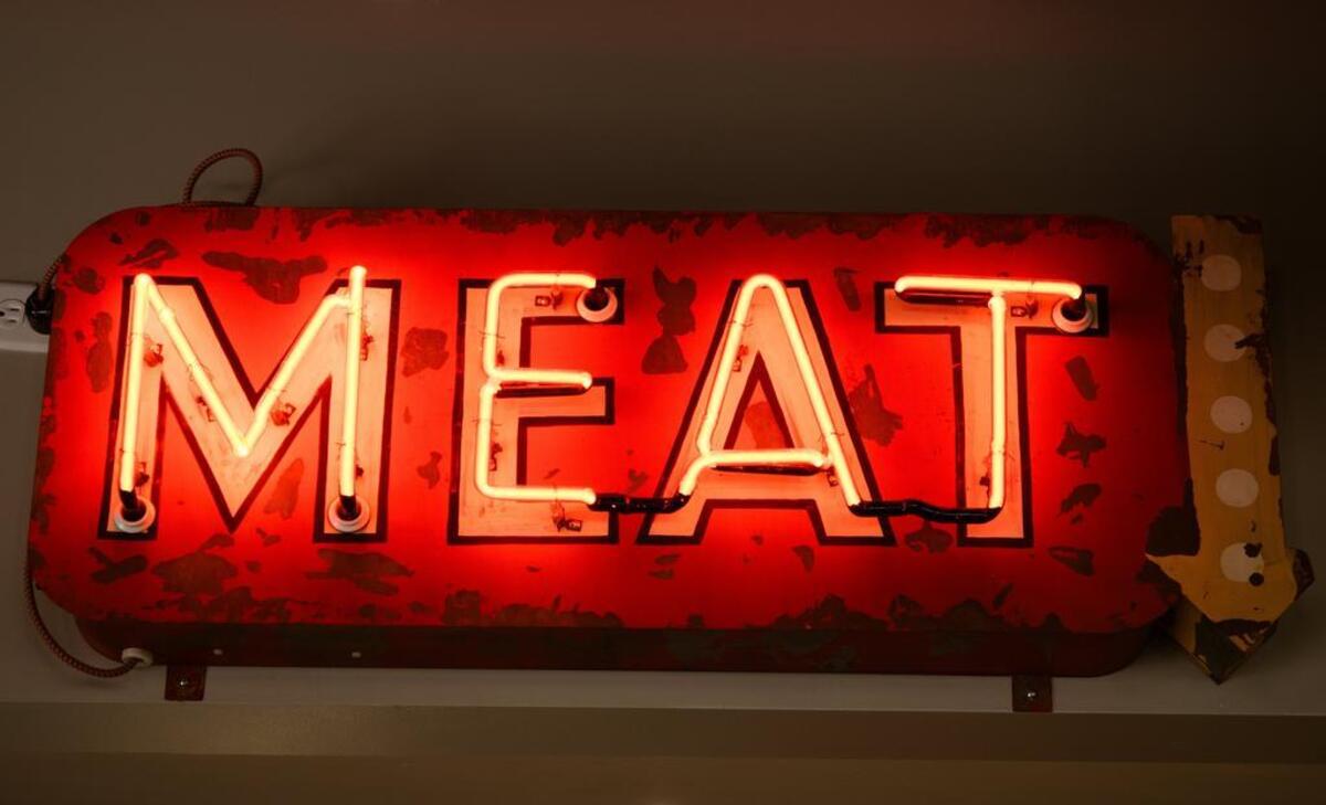 A sign over the counter sums up Heim Barbecue’s menu.