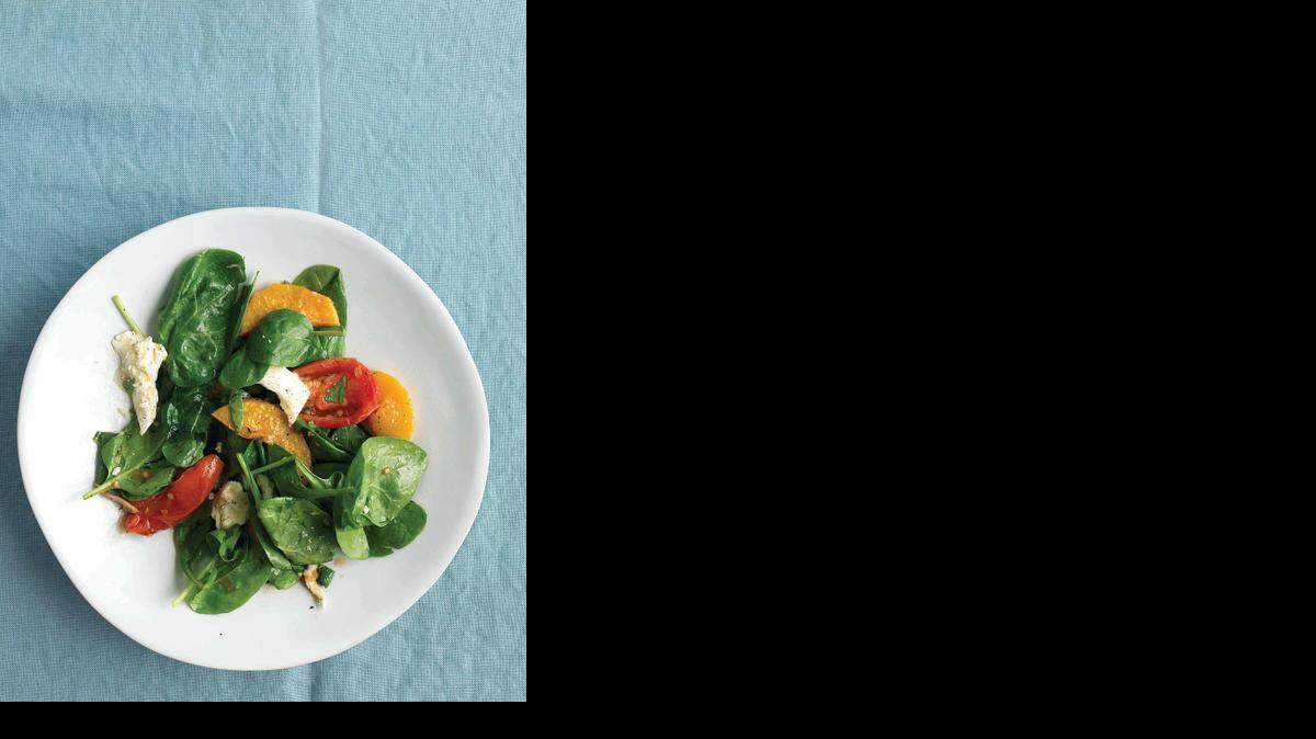  Enjoy this roasted vegetable salad for lunch, using leftovers from the previous night’s lasagna.