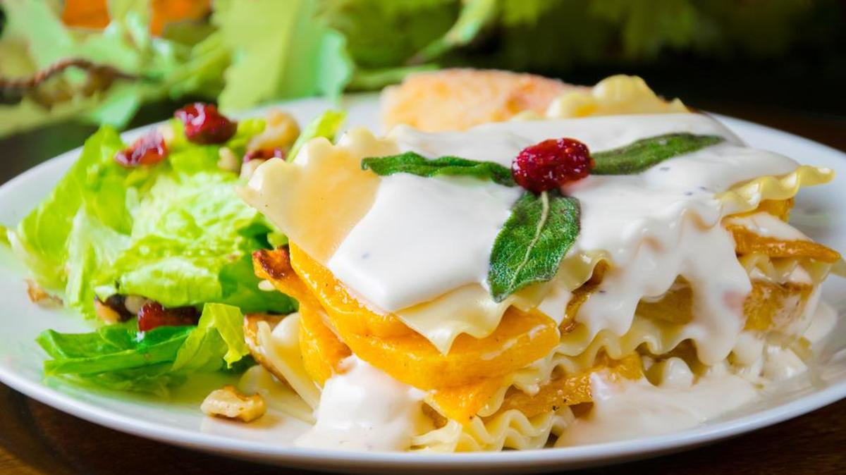 Deconstructed squash lasagna