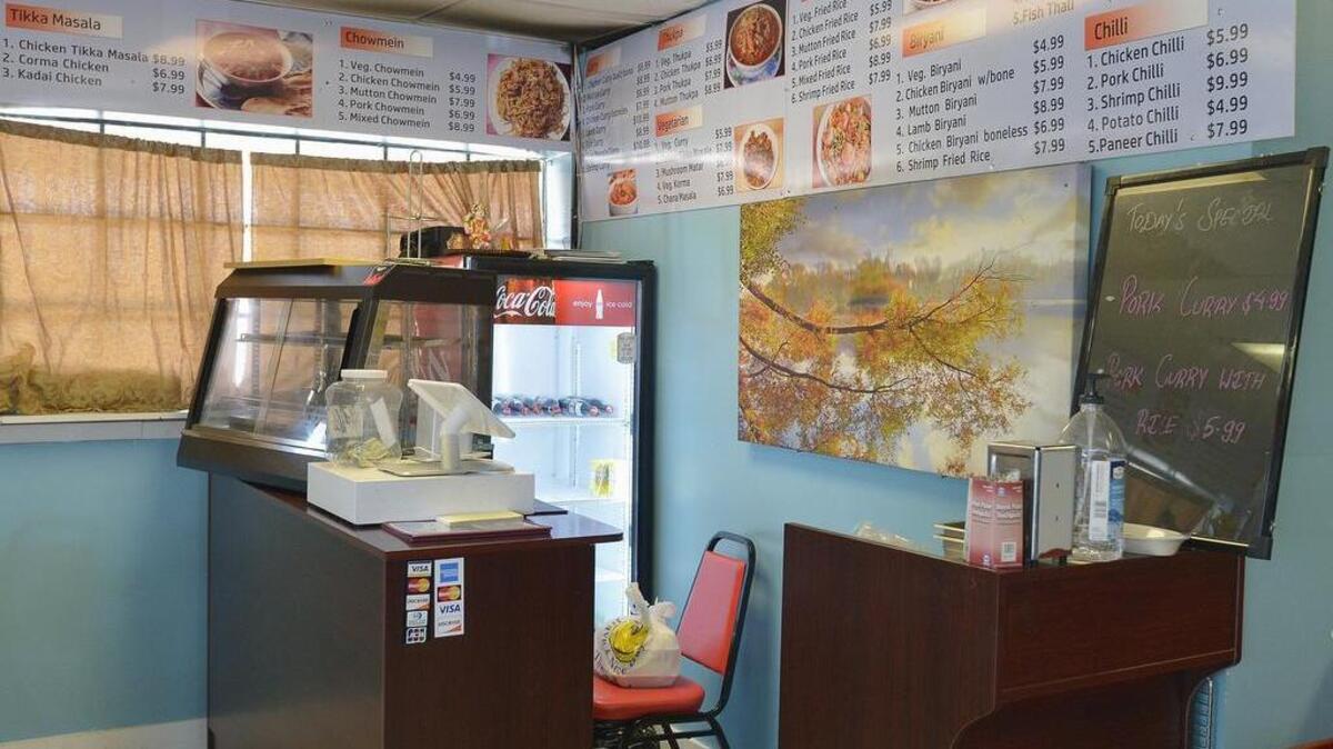 Interior of Namaste Restaurant in east Fort Worth