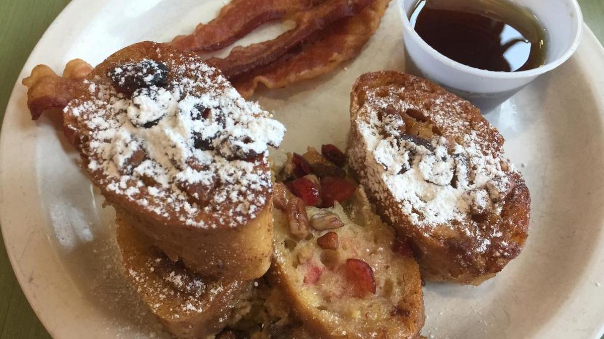 Praline French toast at McKinley’s Bakery in University Park Village.