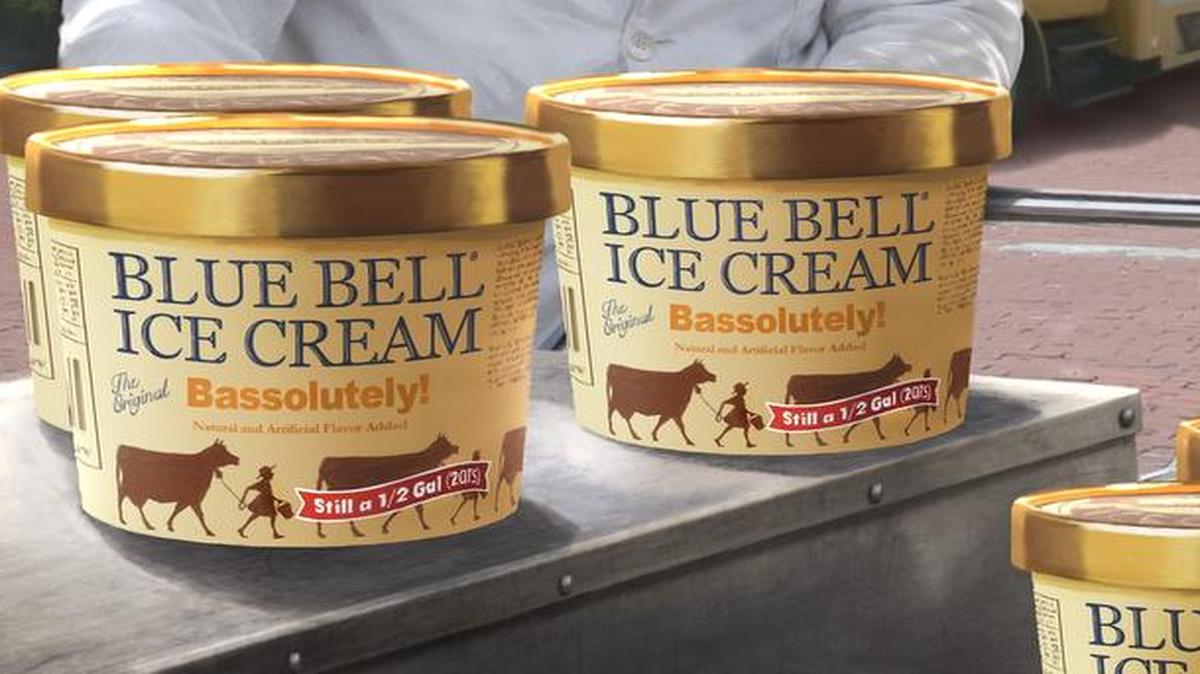 Illustration of Sid Bass helping to bring back Blue Bell Ice Cream (Star-Telegram/Mark Hoffer)