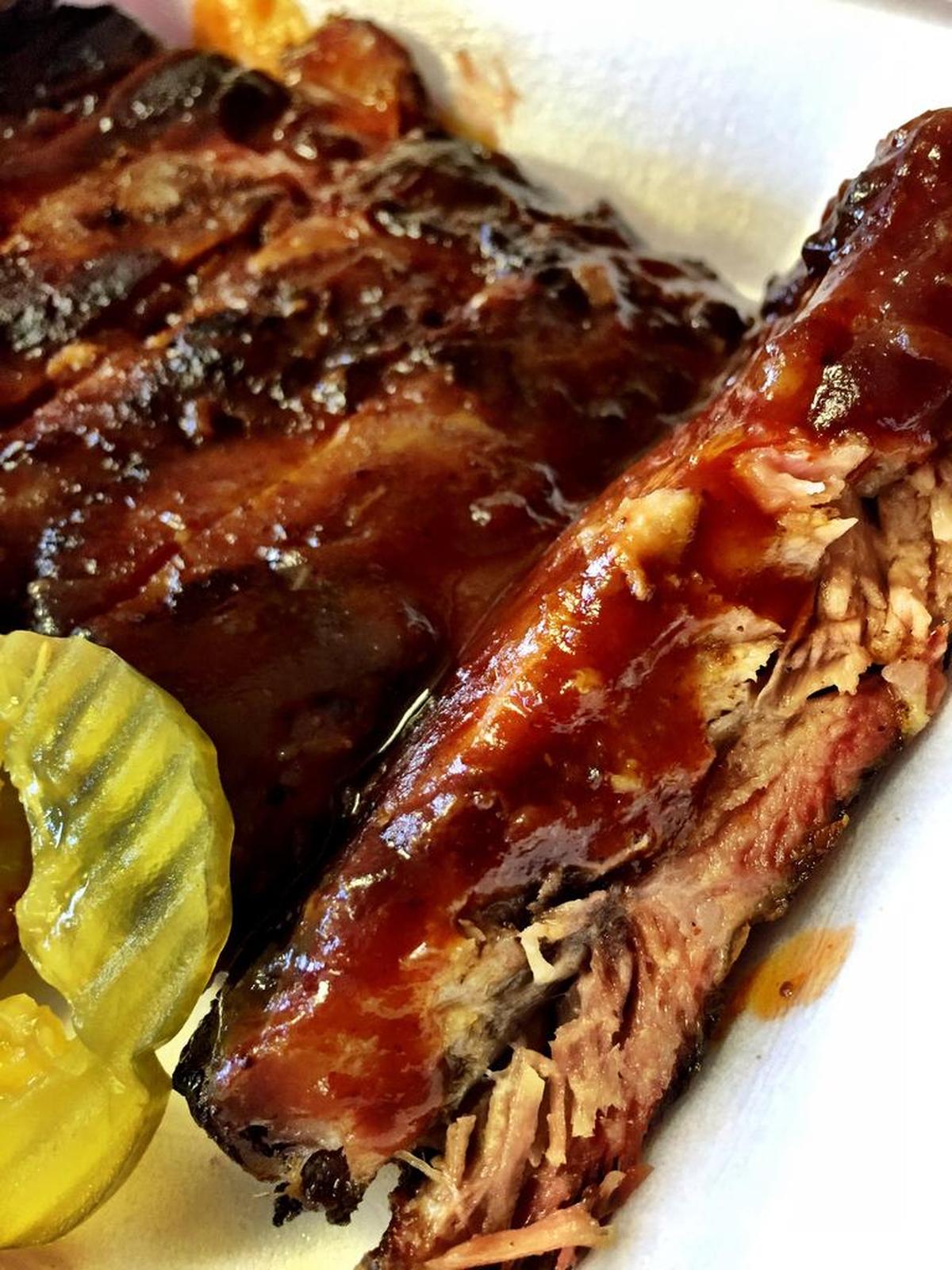 Ribs at Robinson’s Bar-B-Que on East Berry Street in Fort Worth