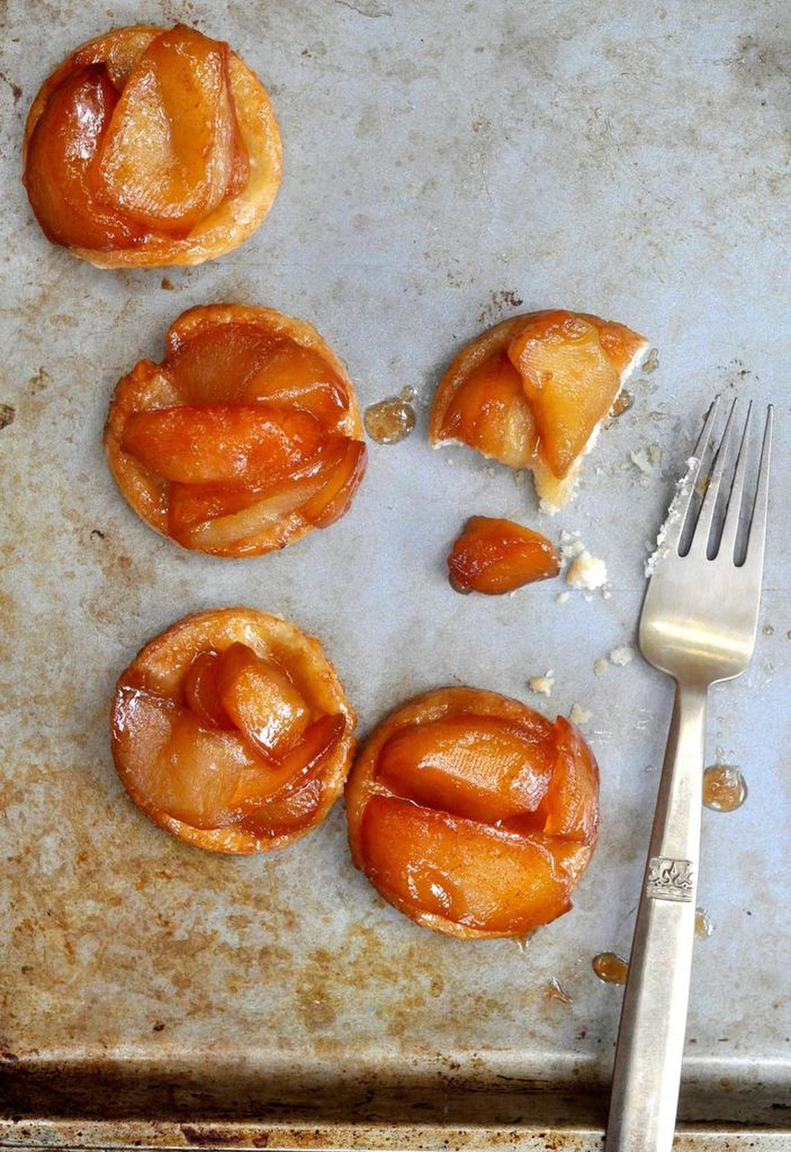 Pie-making is simple and sweet in muffin tins. Make petite versions of the famous French upside-down apple pie.